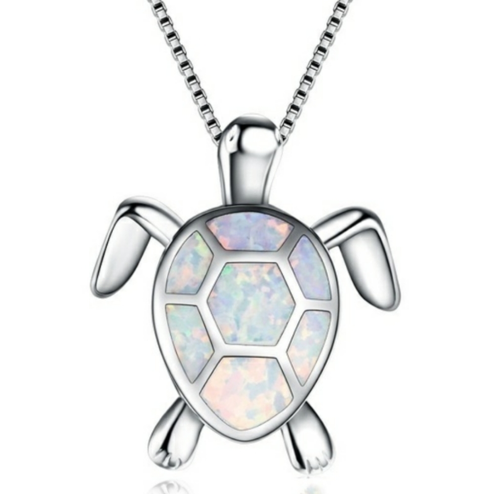 New Opal turtle necklace